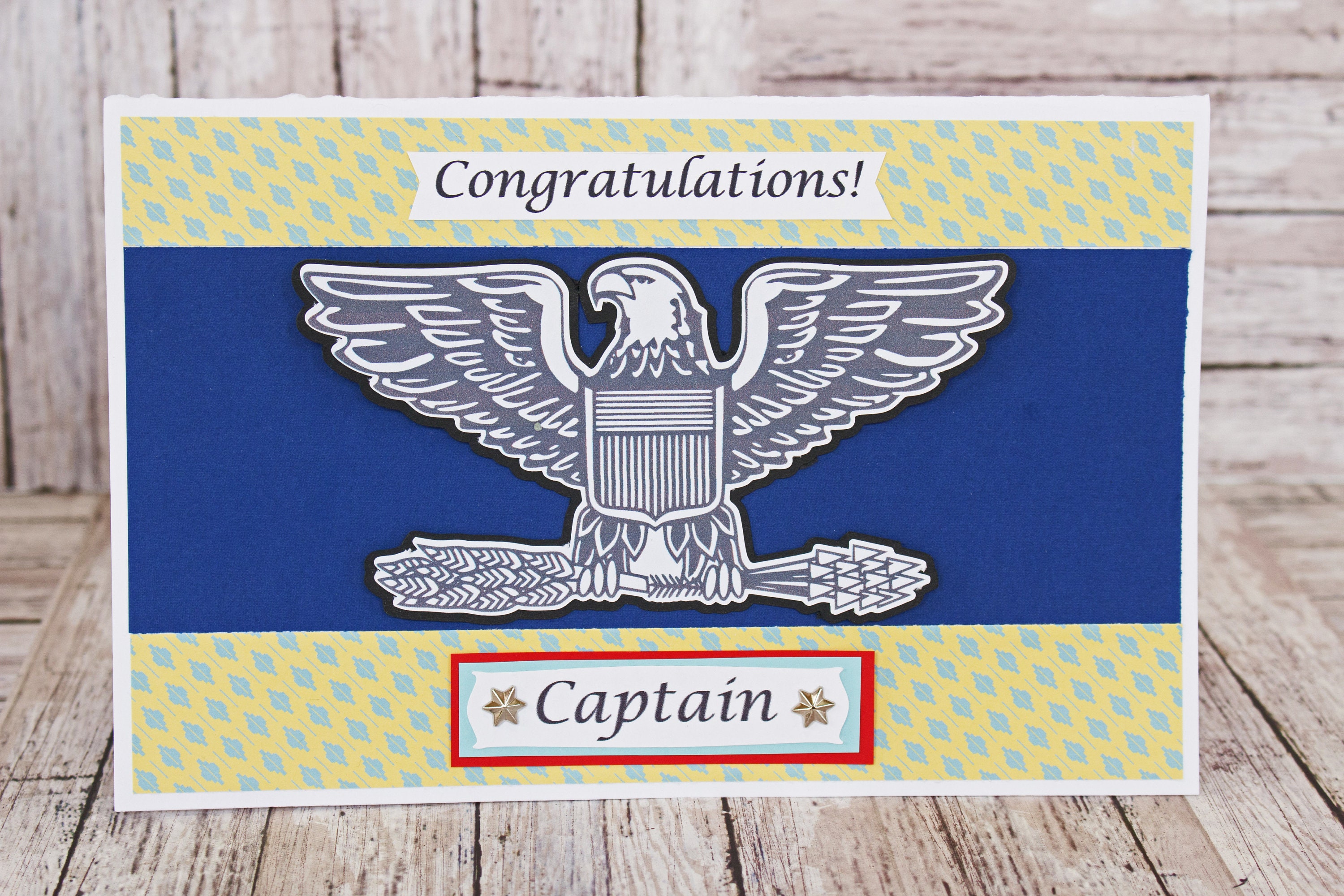 US Coast Guard Promotion Card, Custom Rank Promotion Cards, Handmade