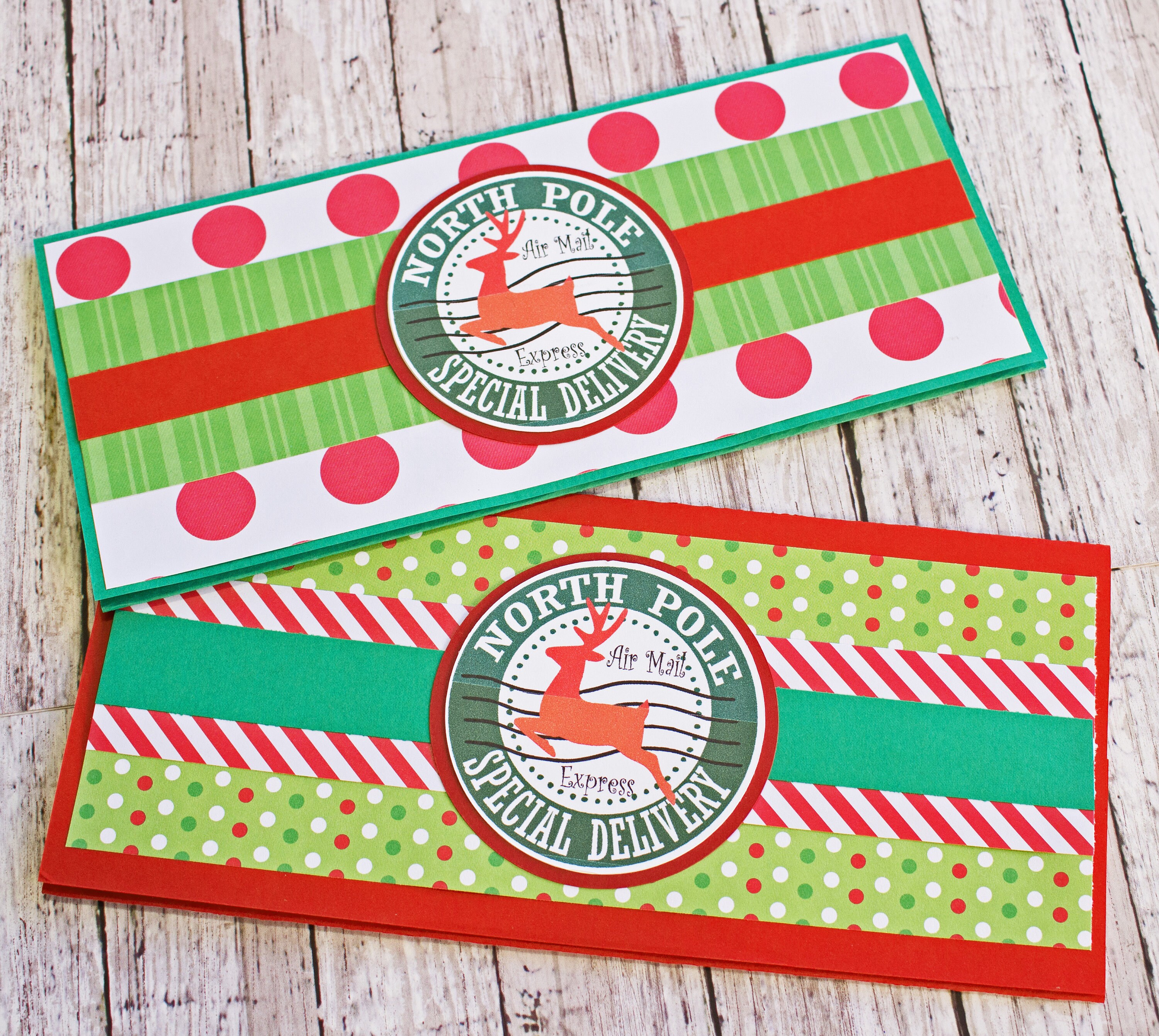 Set Of 2 Christmas Money Card North Pole Theme Holiday Money Card Set Of 2 Christmas Money Card North Pole Theme Holiday Money Card