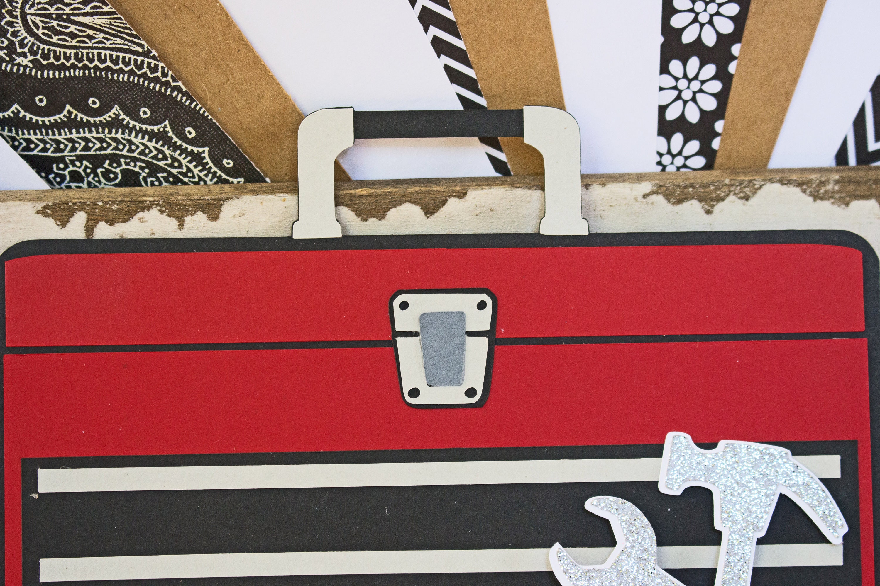 Toolbox Die Cut, Tool Die Cut, Craftsman Die Cut, Handyman Die Cut