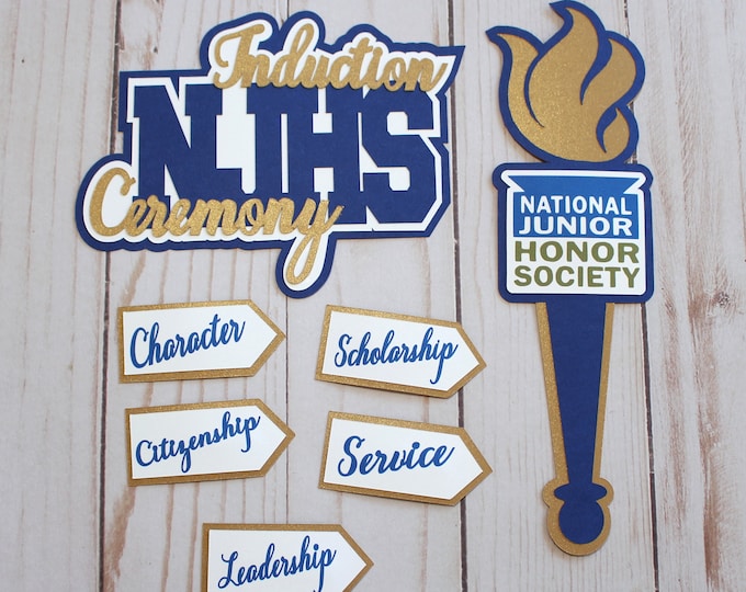 National Junior Honor Society, Die Cut Set, Honor Student, NJHS Induction Ceremony, Junior Academic Honors, Teen Scrapbook, Honors Diecuts