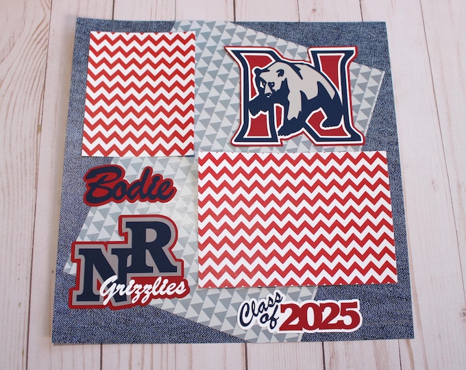 Any Color, Custom Mascot, High School Scrapbook, Cover Page, Scrapbook Page, Custom Scrapbook, High School Years, High School, 12x12 Layouts