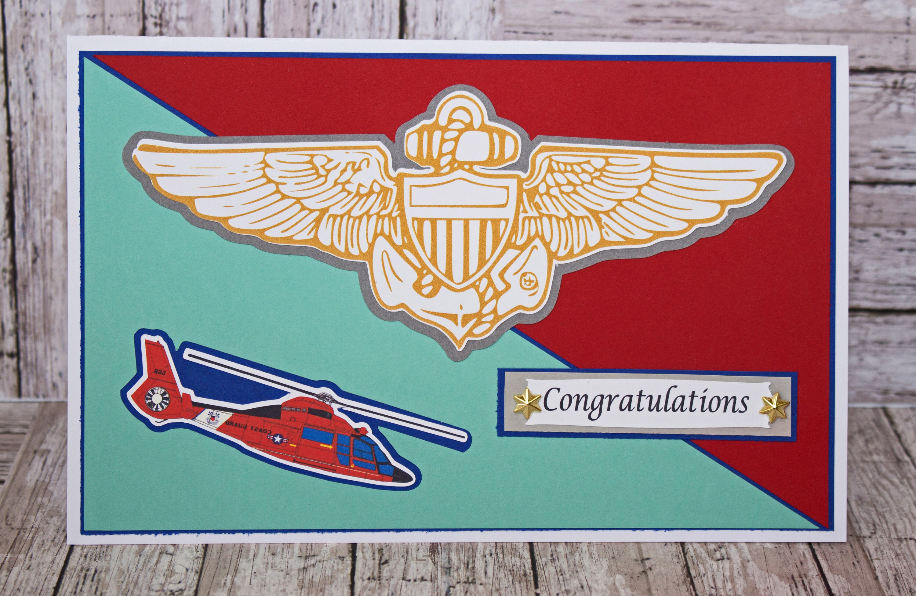 US Coast Guard Promotion Card, Custom Rank Promotion Cards, Military