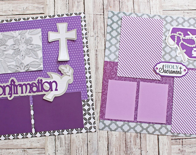 Pick Any Colors, Confirmation Day Page Set, Confirmed in Christ, Catholicism Faith, Holy Spirit, Custom Scrapbook Pages, Religious Sacrament