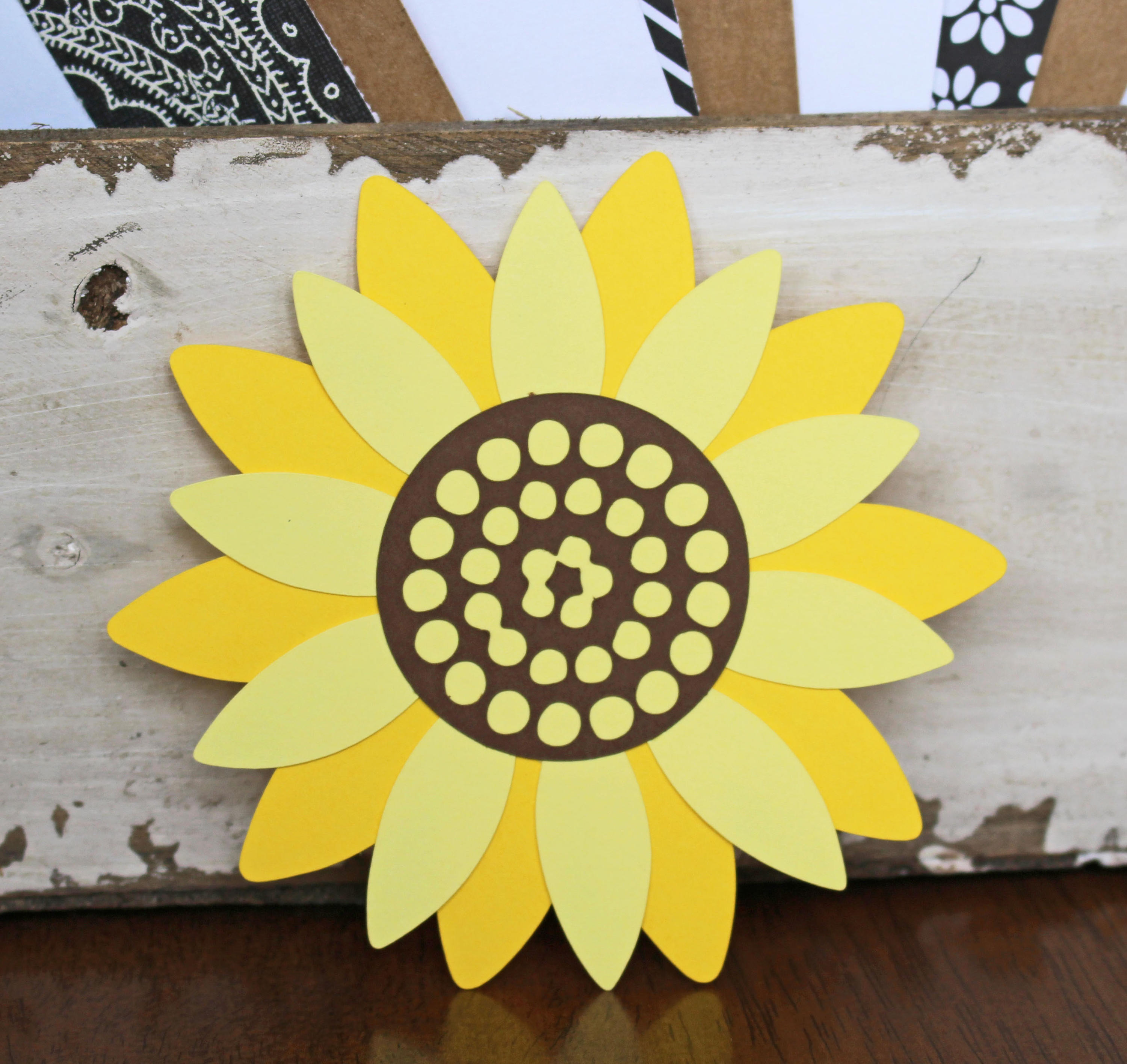 Sunflower Die Cut Set 2 Flower Die Cuts Summer Fall Sunflower Sunflower Die Cut Set 2 Flower Die Cuts Summer Fall Sunflower
