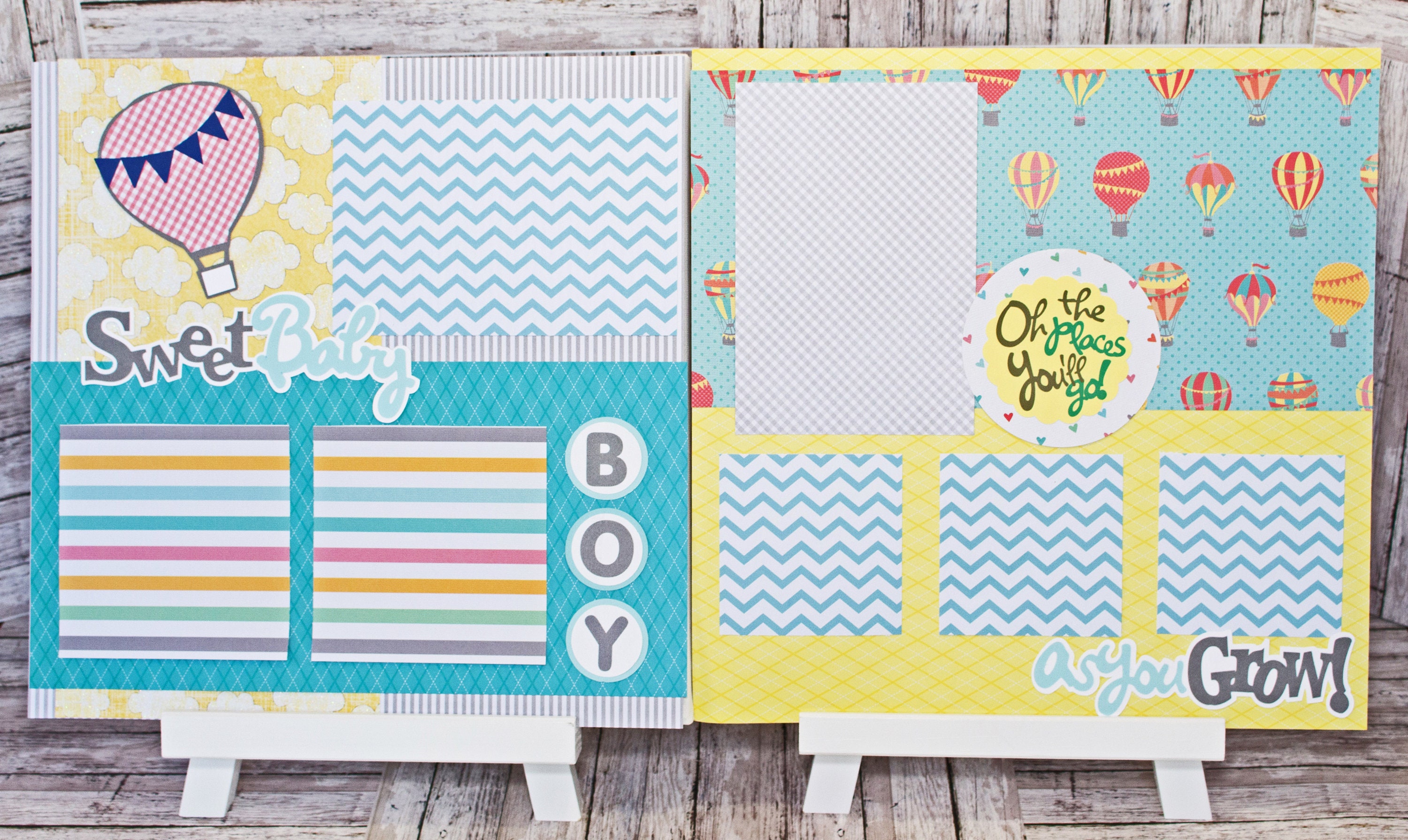 Any Color, Baby Boy Mustache, Handmade Scrapbook Page Set, Little Man  Stache, Custom Premade Kit, Personlized Memory Book, Baby Shower Gift