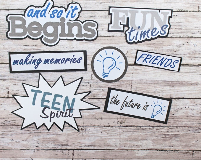 Any Color, Custom Color, Die Cut Set, High School Sayings, High School Quotes, Scrapbook, Die Cuts, High School Memories, High School Friend