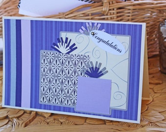 Purple Wedding Card, Wedding Present Card, Engagement Card