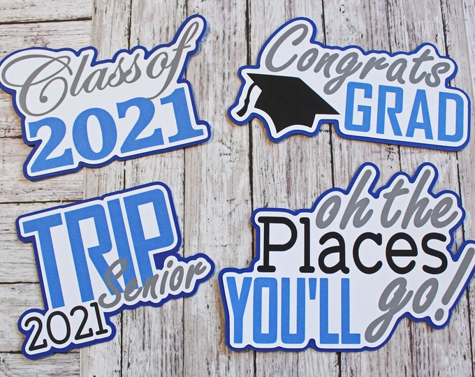 Any Color, Custom Color, Die Cut Set, High School Graduation, Scrapbook, Die Cuts, Senior Year, Grad, Class of, Class Year, Graduation Class