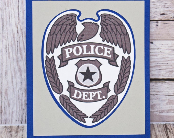 Police Officer Die Cut, Police Dept Die Cut, Police Die Cut, Law Enforcement Diecut, Police Officer Scrapbook, Police Station, Embellishment