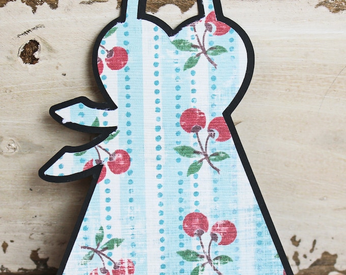 Set of 2, Ladies Apron Die Cut Set, Cooking Chef, Christmas Baking Pages, Feminine Apron, Kitchen Cherries, Cooking Scrapbook, Bakery Fun