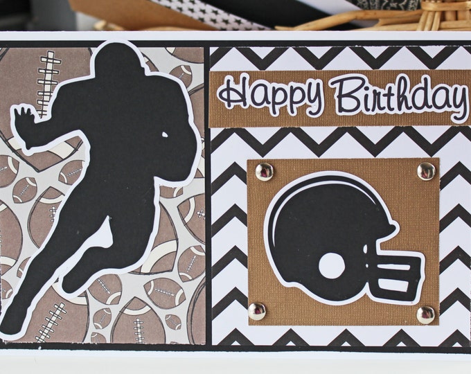 Any Color Football Card, Football Birthday, End of Season Congrats, Foot Ball Team Player, Team Colors, Custom Personalized, Happy Birthday