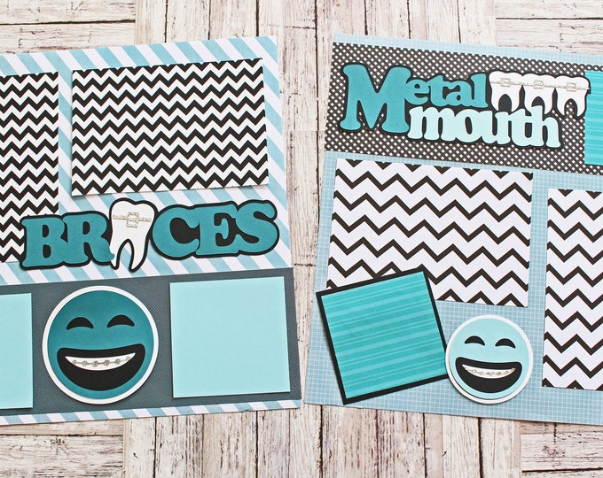 Any Color, Braces Scrapbook Page Set, Braces On, Scrapbook Pages, Train Track, Tinsel Teeth, Brace Face, Metal Mouth, Tin Grin, Tween Teens