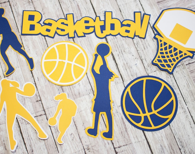 Any Color, Girls Basketball, Die Cut Set, Female, Scrapbooking Design, High School, Basket Ball, Team Color, Handmade Diecuts, Party Decor