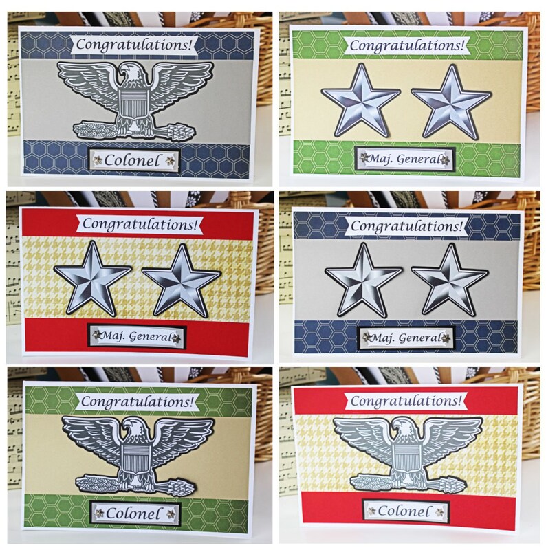 US Marine Corp Promotion Card Enlisted Or Officer Ranks Etsy