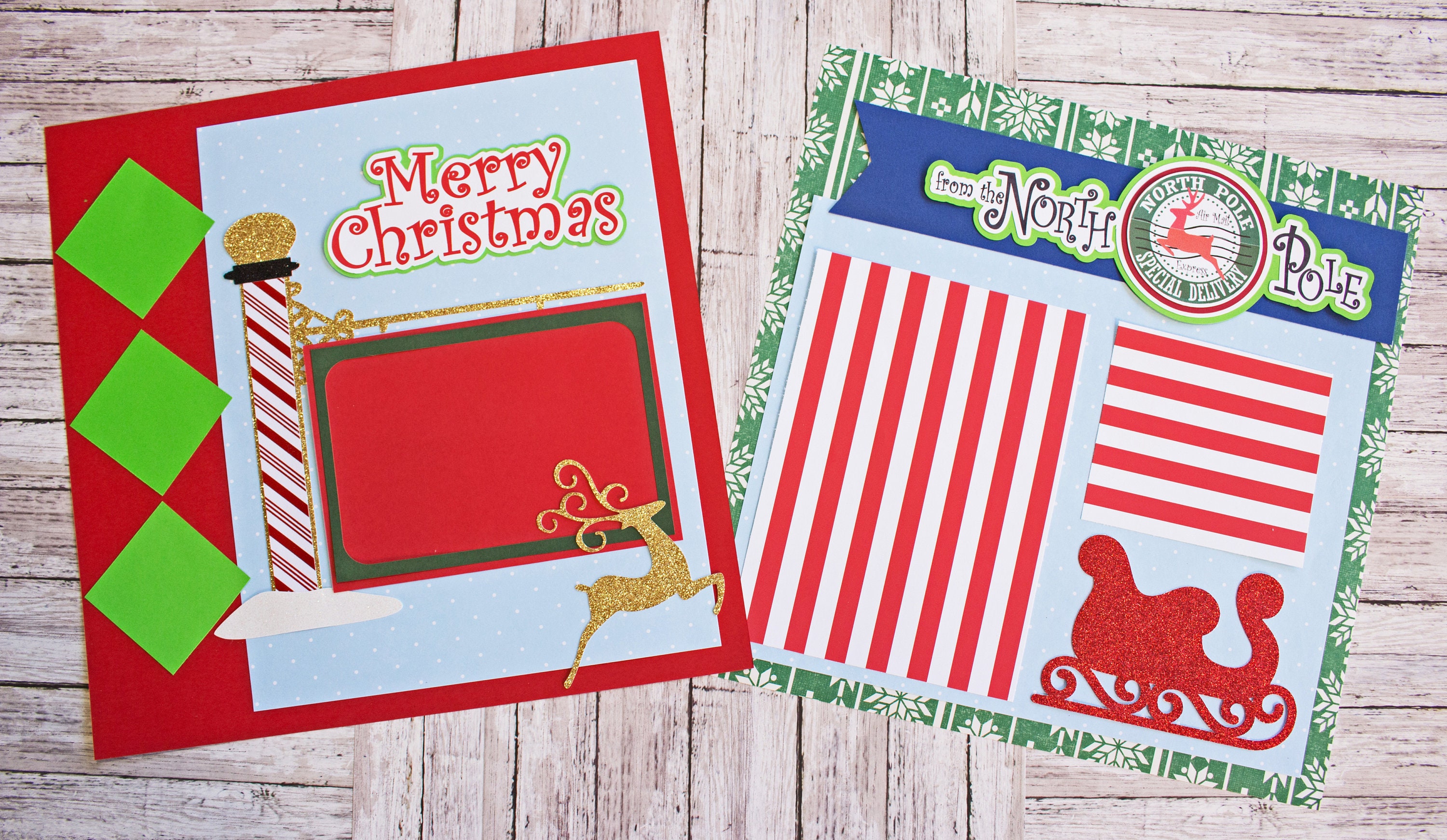 Christmas Scrapbook Page North Pole Themed Premade Holiday Scrapbook christmas-scrapbook-page-north-pole-themed-premade-holiday-scrapbook