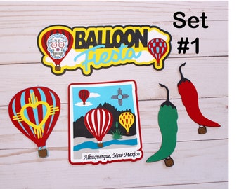 Build Your Own Set, Balloon Fiesta Die Cuts, New Mexico Travel, Layered Diecuts, Albuquerque NM, Hot Air Balloon Fiesta, International Event