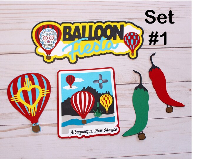 Build Your Own Set, Balloon Fiesta Die Cuts, New Mexico Travel, Layered Diecuts, Albuquerque NM, Hot Air Balloon Fiesta, International Event