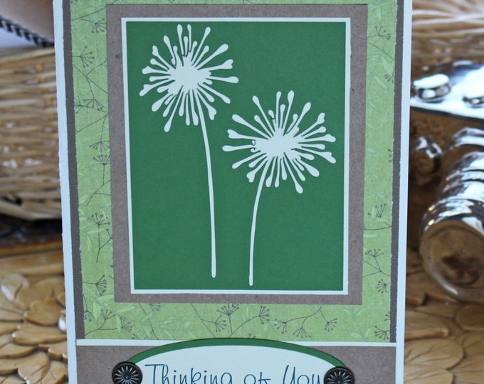 Thinking of You Card, Dandelion Handmade Greeting, Deepest Sympathy, Gentle Encouragement, Heartfelt Prayers, Sorry for Your Loss, Loved One