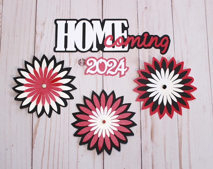 Custom Color and Year, Homecoming Die Cuts, Formal Dance, Scrapbook Embellishment, High School Years, Year Book Memory, Teen Gift, Football