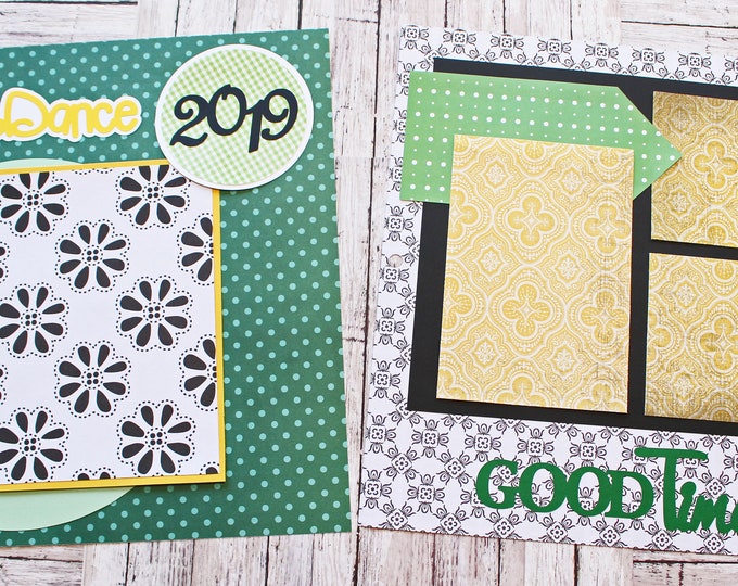 Any Color, Custom Made, Sadie Hawkins Dance, High School Mixer, Scrapbook Pages, Premade Scrapbook Page Set, Sadies Dance Scrapbook Page
