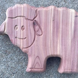 Red Cedar handmade wooden sheep!