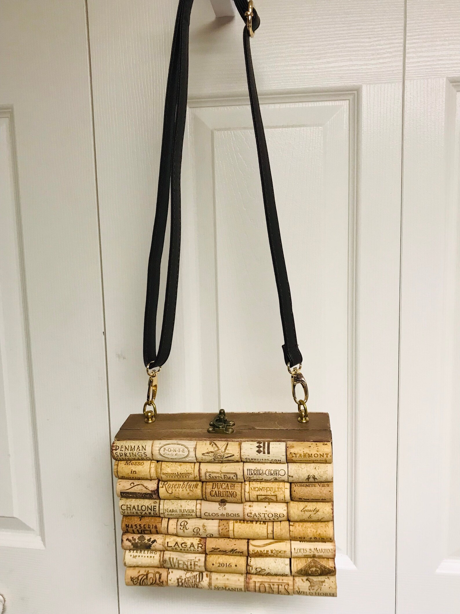 Cigar Box Wine Cork Purse With Custom Hardware & Leather Purse Etsy