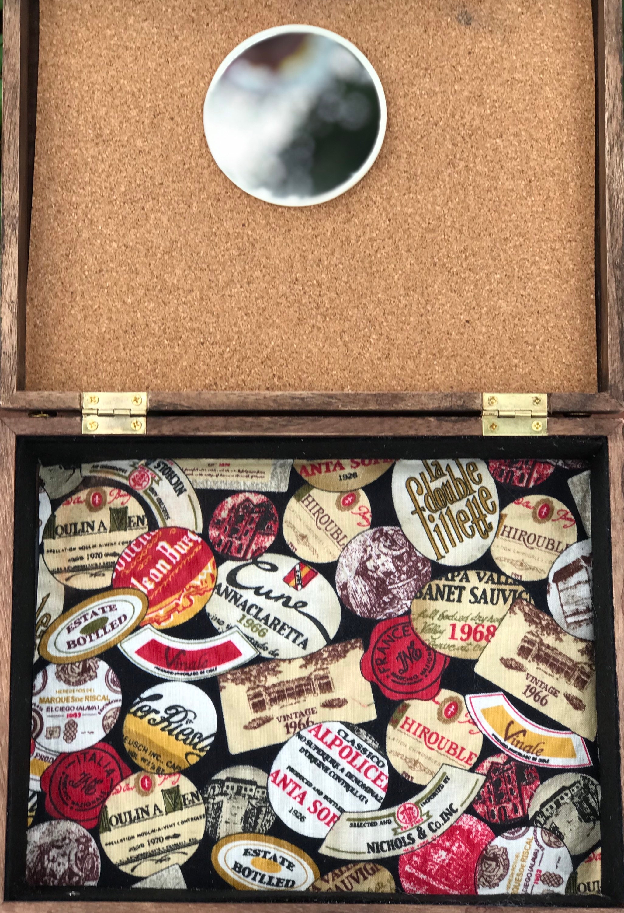 Cigar Box Wine Cork Purse With Custom Hardware & Leather Purse Etsy