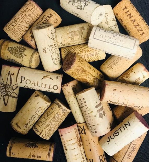 25 Misc Natural Wine Corks for Crafts Weddings. No Synthetic