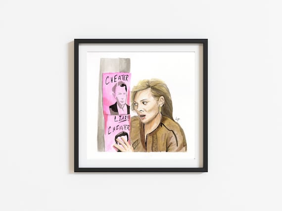 Samantha Jones- Original Ink/watercolor Art Print- Sex and