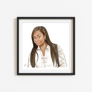 That's So Raven Original Ink/Watercolor Art Print 2000s Art Funny Art Raven Baxter Raven Symone Disney Channel Dorm Art Wall Decor image 3