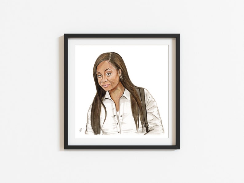 That's So Raven Original Ink/Watercolor Art Print 2000s Art Funny Art Raven Baxter Raven Symone Disney Channel Dorm Art Wall Decor image 3