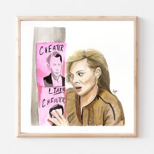 Samantha Jones- Original Ink/Watercolor Art Print- Sex and the City Art Print- SATC Art- NYC- Iconic TV Art- Pop Culture Art