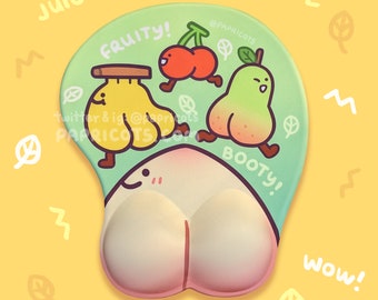 FRUITY BOOTY 3D Ergonomic Mousepad