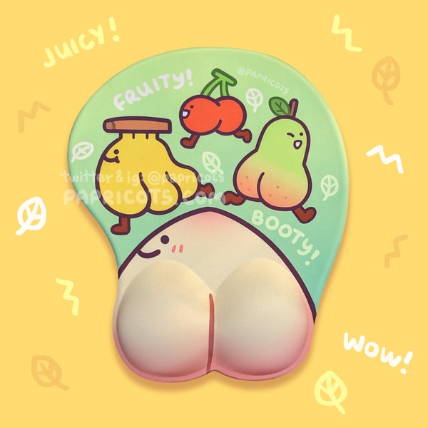 FRUITY BOOTY 3D Ergonomic Mousepad