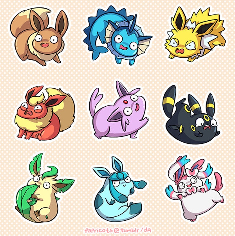 eeveelutions sticker set image 2