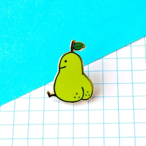 pear butt enamel pin image 1