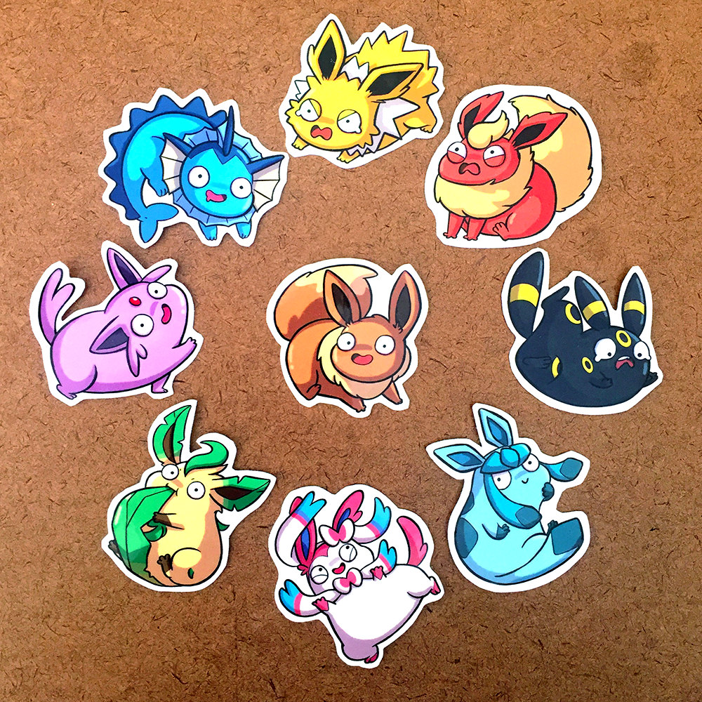 eeveelutions sticker set