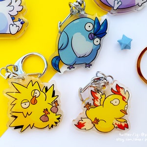 chubby legendary pokemon keychains image 2