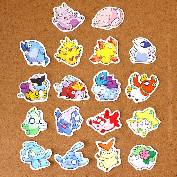 Legendary and Mythical Pokemon Sticker Sheet 2 