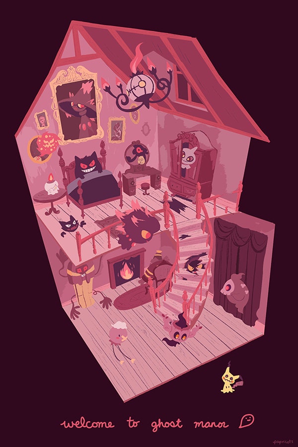 ghost manor pkmn print