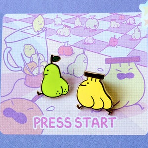 pear butt enamel pin image 2