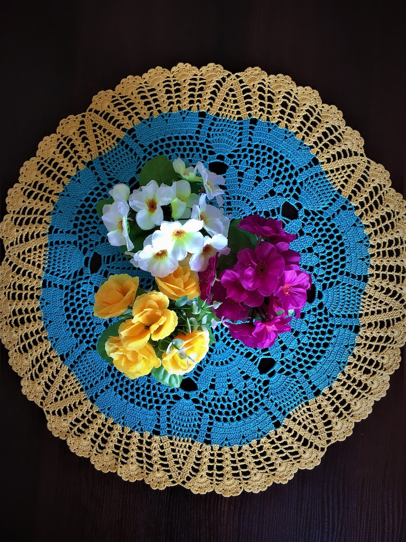 Table Mat Centerpiece Doily Farmhouse Decor Round Etsy