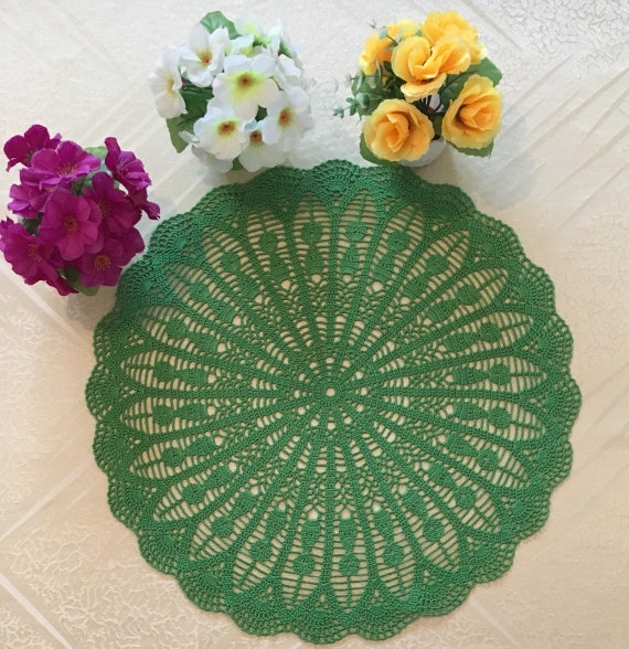 Coffee Table Doily Table mat Kitchen accessory Round Etsy