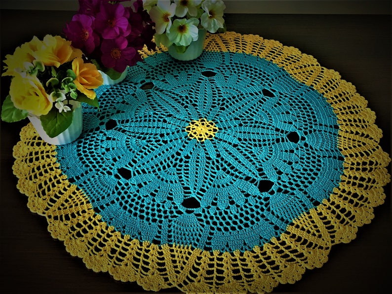 Table Mat Centerpiece Doily Farmhouse Decor Round Etsy