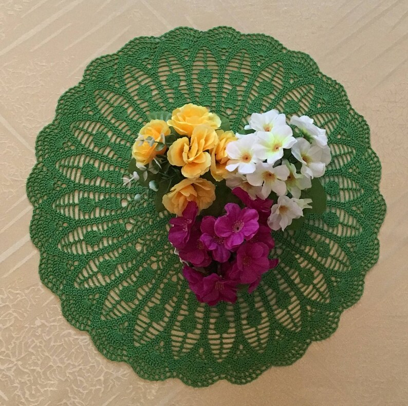 Coffee Table Doily Table mat Kitchen accessory Round Etsy