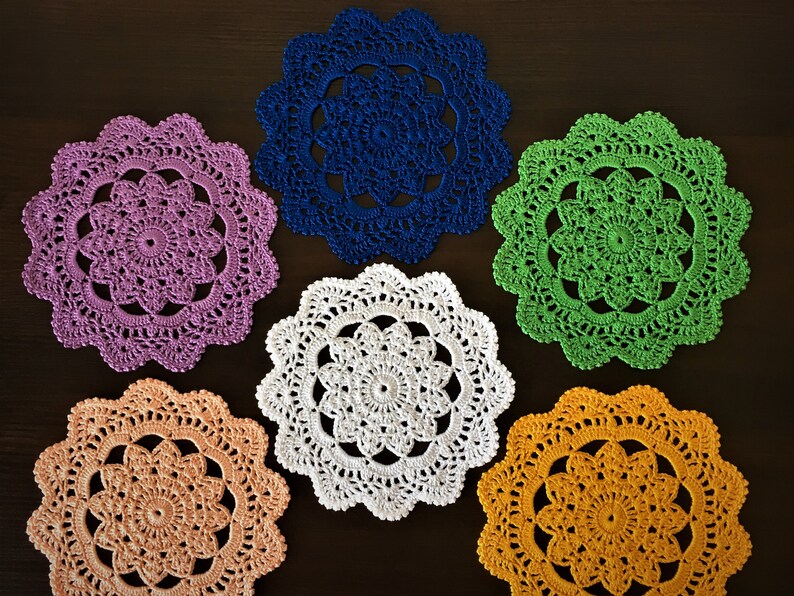 Coffee Table Doily Drink Coasters Centerpiece Doily Etsy