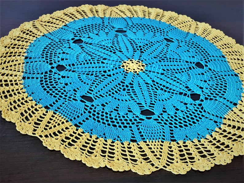 Table Mat Centerpiece Doily Farmhouse Decor Round Etsy