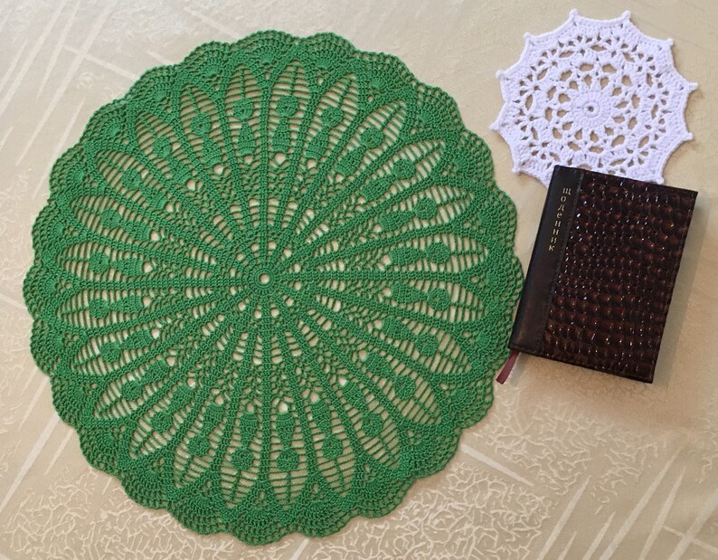 Coffee Table Doily Table mat Kitchen accessory Round Etsy