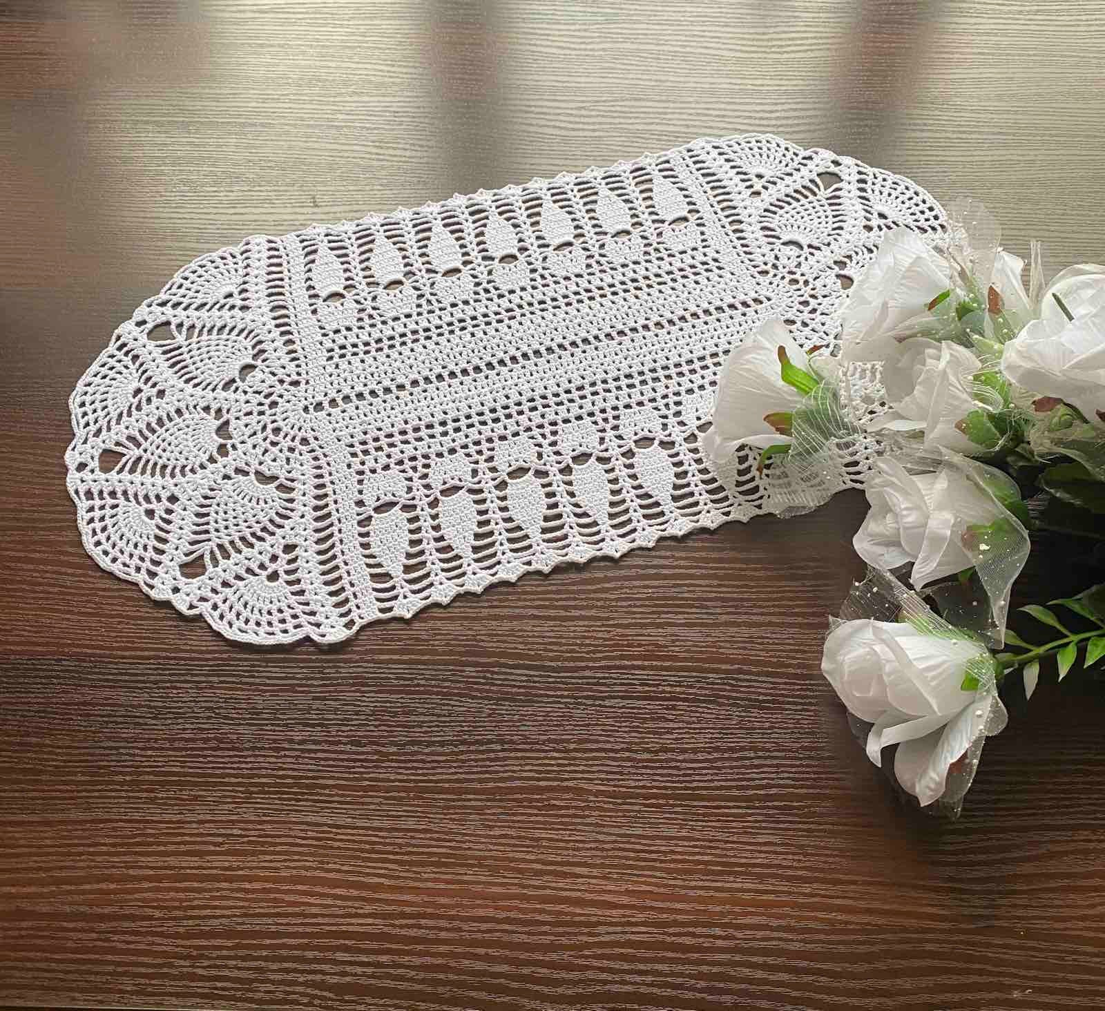 Doily crochet Rustic decor Centerpiece Doily Central & Desktop Etsy