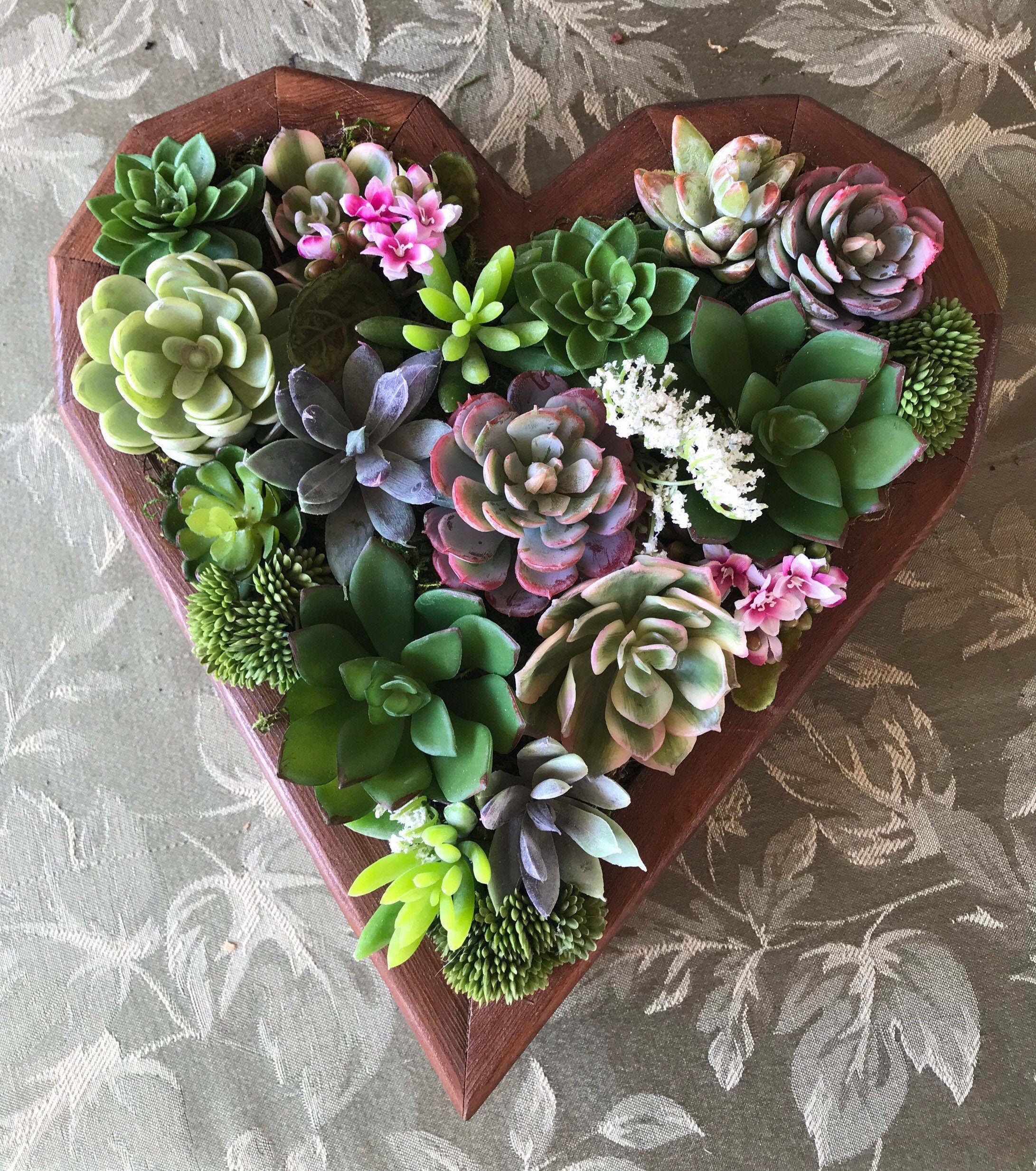 Heart shape succulent vertical garden planter living wall/ Etsy